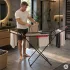 ModernHome álló ruhaszárító 18 méter, összecsukható, fekete, kampókkal