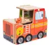ECOTOYS fa 2 az 1-ben tűzoltóállomás garázs szett járművekkel és figurákkal, 2 szintes