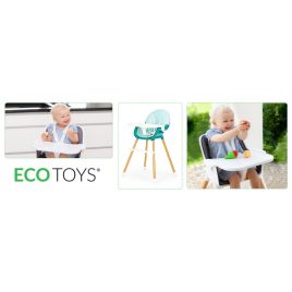   Etetőszék 2in1 ECOTOYS - kényelmes, praktikus, környezetbarát
