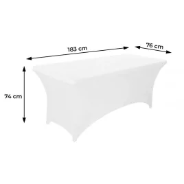   Univerzális asztalterítő fekete színben 180 cm hosszú asztalra, rugalmas anyagból