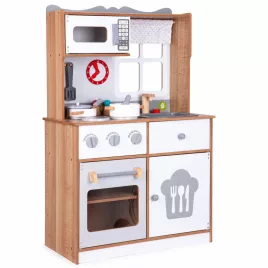 ECOTOYS fa játékkonyha gyerekeknek kiegészítőkkel