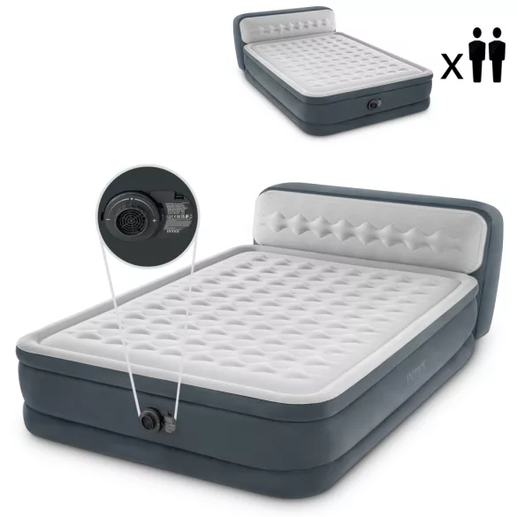 INTEX Deluxe felfújható légágy beépített pumpával 236x152 cm 64448ND