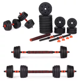   MOVEPRO állítható súlyzó- és rúdszett 2x15 kg, 30 kg rúd