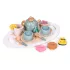 ECOTOYS tea- és kávékészlet sütikkel, csészékkel, teáskannával és tálcával