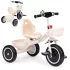 ECOTOYS tricikli csúszásmentes markolattal, csengővel, kosárral, bézs