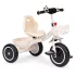 ECOTOYS tricikli csúszásmentes markolattal, csengővel, kosárral, bézs