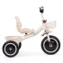 ECOTOYS tricikli csúszásmentes markolattal, csengővel, kosárral, bézs