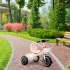 ECOTOYS tricikli csúszásmentes markolattal, csengővel, kosárral, bézs