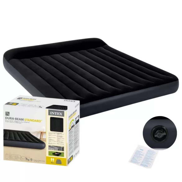 INTEX dupla légágy fejtámlával 203x183x25 cm 64144