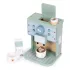 ECOTOYS fa játék kávéfőző barista szett gyerekeknek, 8 részes