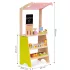 ECOTOYS fa piaci stand gyerekeknek mérleggel, terminállal, gyümölcsökkel és zöldségekkel, 20 részes