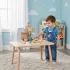 ECOTOYS fa kávéfőző gyerekeknek, 2-in-1 bolti-barista szett, 26 kiegészítővel