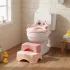 ECOTOYS rózsaszín gyermek WC-szűkítő fellépővel és platformmal