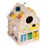 ECOTOYS fa készségfejlesztő busy house gyerekeknek, oktatópanel, XXL, 30 részes
