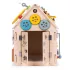 ECOTOYS fa készségfejlesztő busy house gyerekeknek, oktatópanel, XXL, 30 részes