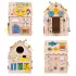 ECOTOYS fa készségfejlesztő busy house gyerekeknek, oktatópanel, XXL, 30 részes