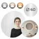 ModernHome kerek LED fürdőszobatükör falra szerelhető, 60 cm, 3 szín, érintőkapcsolós