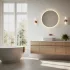 ModernHome kerek LED fürdőszobatükör falra szerelhető, 60 cm, 3 szín, érintőkapcsolós