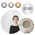 ModernHome kerek LED fürdőszobai falitükör, 80 cm, 3 szín, érintőkapcsolós