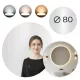 ModernHome kerek LED fürdőszobai falitükör, 80 cm, 3 szín, érintőkapcsolós