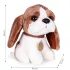 MULTISTORE plüss beagle kiskutya táskában gyerekeknek, ápolókefével