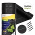 MultiGarden fekete UV-álló gyomirtó szövet 90 g/m² 1.1 × 50 m rögzítőtüskékkel
