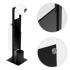 ModernHome fekete WC-papír tartó állvány kefetartóval és WC-kefével