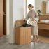 ModernHome bambusz szennyestartó kosár fedéllel, 100 l, 2 rekeszes
