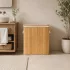 ModernHome bambusz szennyestartó kosár fedéllel, 150 l, 3 rekeszes
