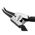 NEO TOOLS Zégergyűrű fogó 145mm, külső, hajlított, CrMo, 10 - 25mm, csúcs diameter 1,5 - 2,0mm 25 év garanciával 01-091