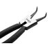 NEO TOOLS Zégergyűrű fogó 145mm, külső, hajlított, CrMo, 10 - 25mm, csúcs diameter 1,5 - 2,0mm 25 év garanciával 01-091