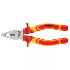   NEO TOOLS Kombinált fogó 1000V, szigetelt, 160mm (6"), CrV, polírozott 25 év garanciával 01-220
