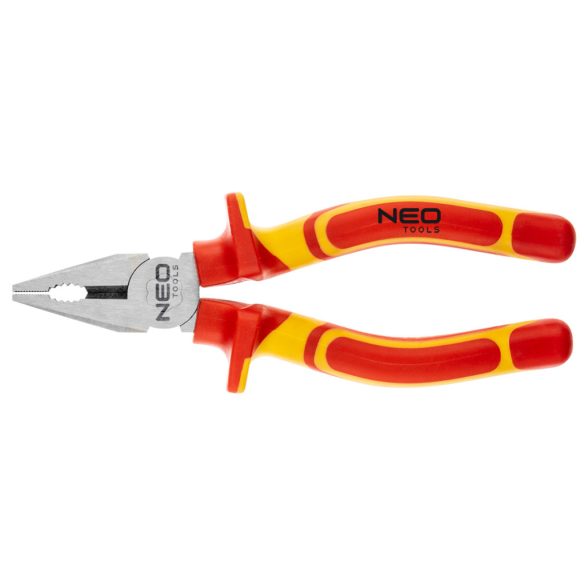 NEO TOOLS Kombinált fogó 1000V, szigetelt, 180mm (7"), CrV, polírozott 25 év garanciával 01-221
