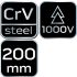 NEO TOOLS Kombinált fogó 1000V, szigetelt, 200MM(8"), CrV, polírozott 25 év garanciával 01-222