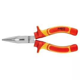   NEO TOOLS Hosszúcsőrű fogó 1000V, szigetelt, 180mm (7"), CrV, polírozott 25 év garanciával 01-224