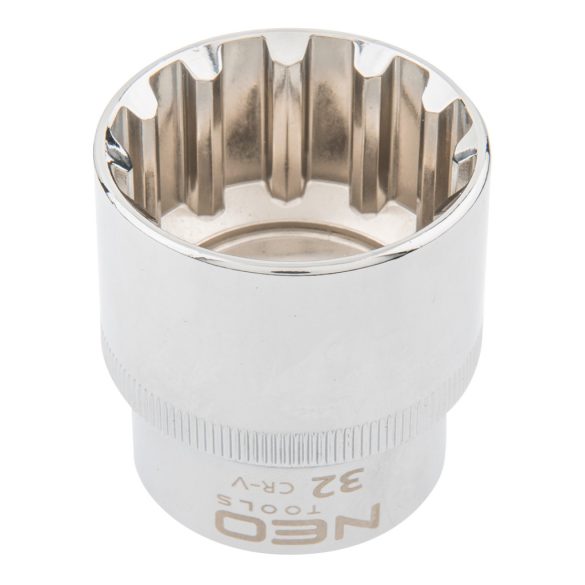 NEO TOOLS Dugókulcs 32mm, 1/2", SPLINE 25 év garanciával 08-599
