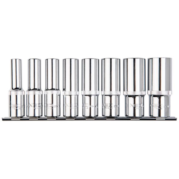 NEO TOOLS Dugókulcskészlet 8db 1/2" hosszú SPLINE 25 év garanciával 08-650