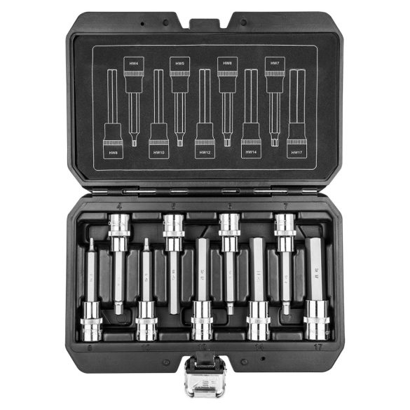 NEO TOOLS IMBUSZKULCS készlet 9db, 1/2", 100mm 25 év garanciával 08-706