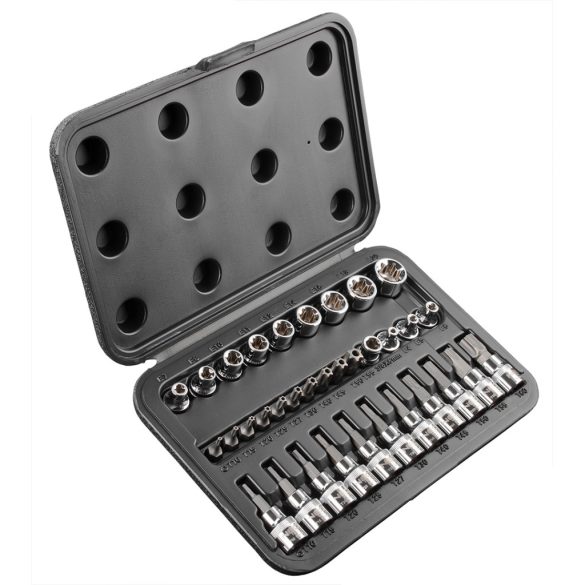 NEO TOOLS Torxbit és kulcskészlet 3/8", 34db 08-711