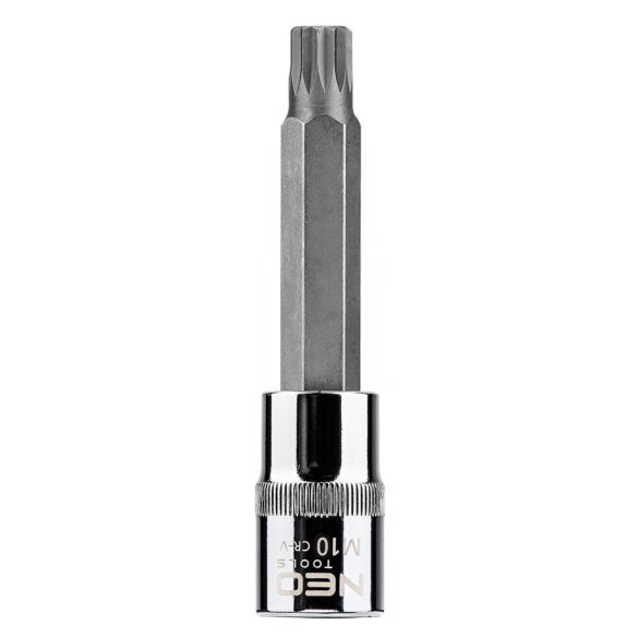 NEO TOOLS Spline dugókulcs 1/2", M10x100mm 25 év garanciával 08-743