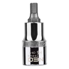   NEO TOOLS Imbusz dugókulcs 1/2'' H6, 55mm 25 év garanciával 08-771