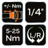 NEO TOOLS Nyomatékkulcs készlet 1/4", 5-25Nm, 21db 25 év garanciával 08-821