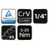 NEO TOOLS Nyomatékkulcs 1/4", 5 - 25 Nm 08-822