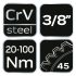 NEO TOOLS Nyomatékkulcs 3/8"x420mm, 20-100NM 25 év garanciával 08-824