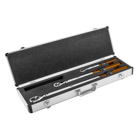 NEO TOOLS Nyomatékkulcs készlet, "double - click", 3db: 1/4"(5-25 Nm), 3/8"(20-100 Nm), 1/2"(65-350 Nm) 08-845