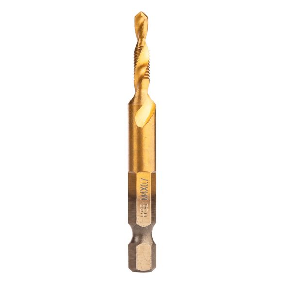 NEO TOOLS Gépi menetfúró, 2az1ben előfúró éllel, HSS-Titán, M4X0,7mm, hatszög szárral 08-951