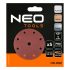 NEO TOOLS Csiszolókorong tépőzáras 150mm, P80, 9 lyukkal, 5db, 04-721-hez 08-992