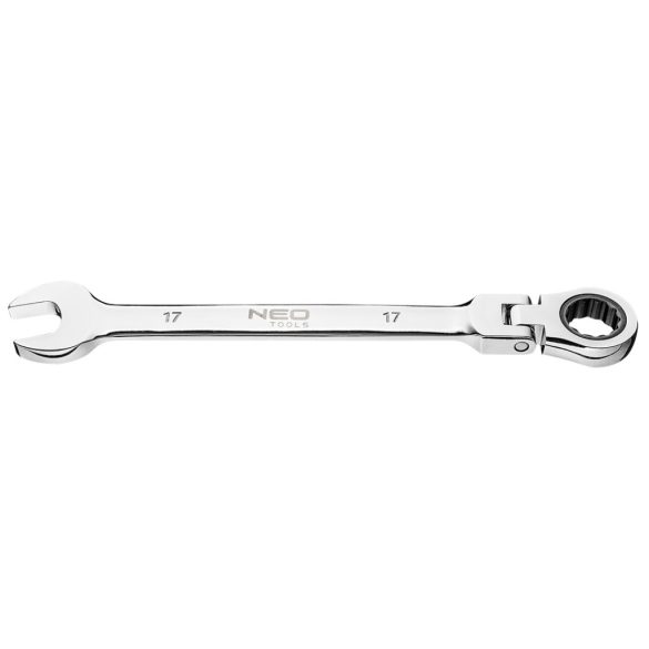 NEO TOOLS Racsnis, csuklós csillag-villáskulcs 17mm 25 év garanciával 09-059