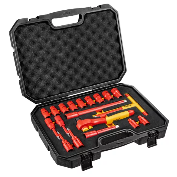 NEO TOOLS Dugókulcskészlet, 1/2", 1000V, szigetelt 19db 01-306