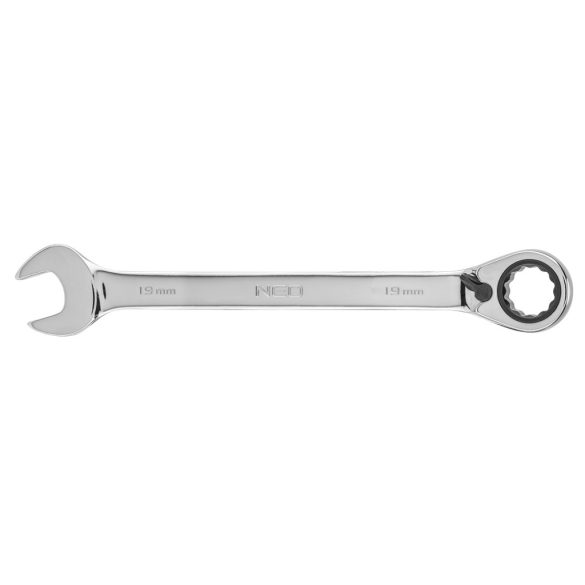 NEO TOOLS Racsnis csillag-villáskulcs 19mm 25 év garanciával 09-331